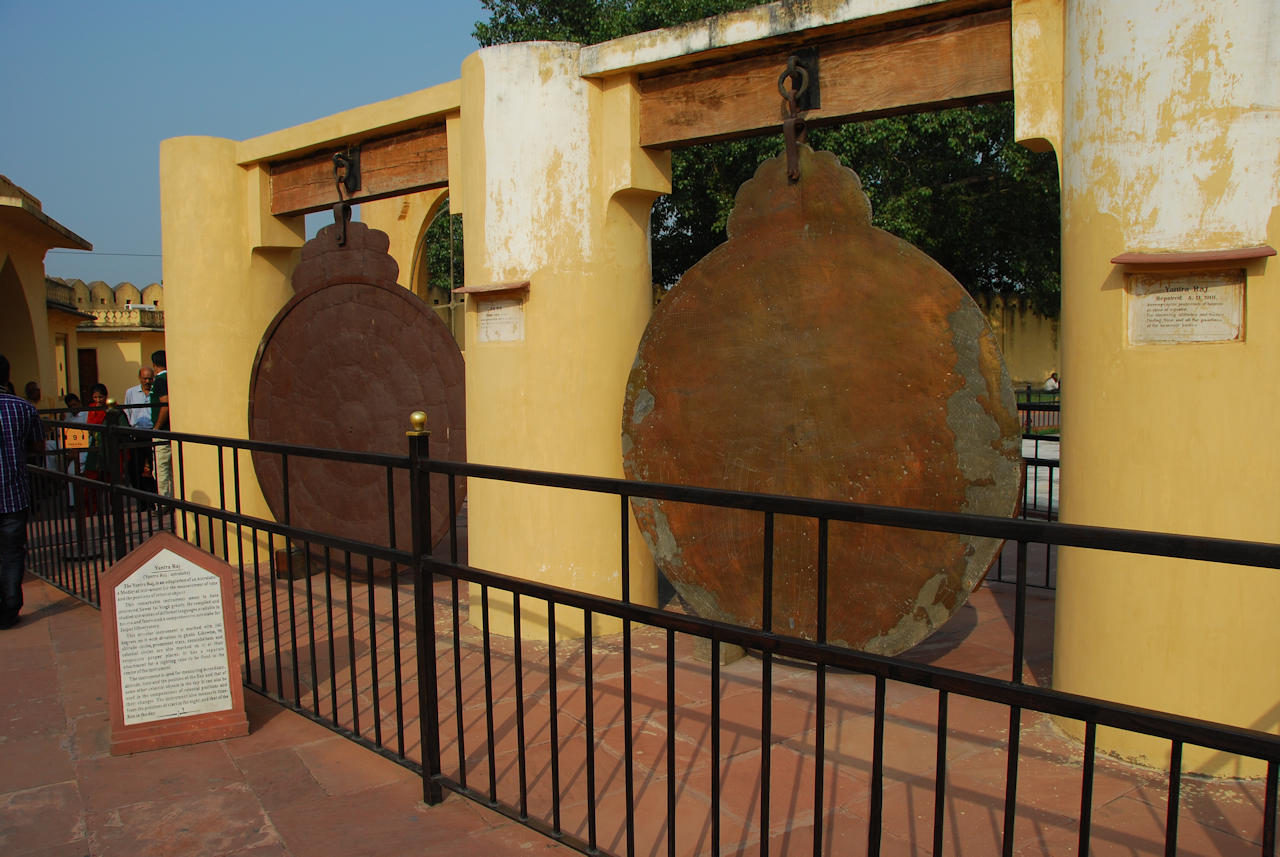 Jaipur 11.11.2014: Jantar Mantar is a collection of instruments for measurement of altitude, azimuth, position of stars etc..