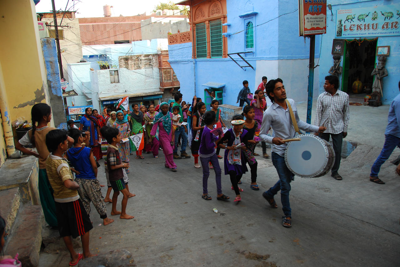 Jodhpur 14.11.2014: Small Rally before the local elections in Jodhpur 2014.
