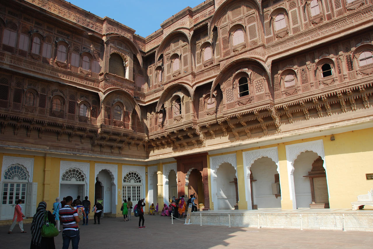 Jodhpur 13.11.2014: Shringar Chowk in Mehrangarh Fort.
