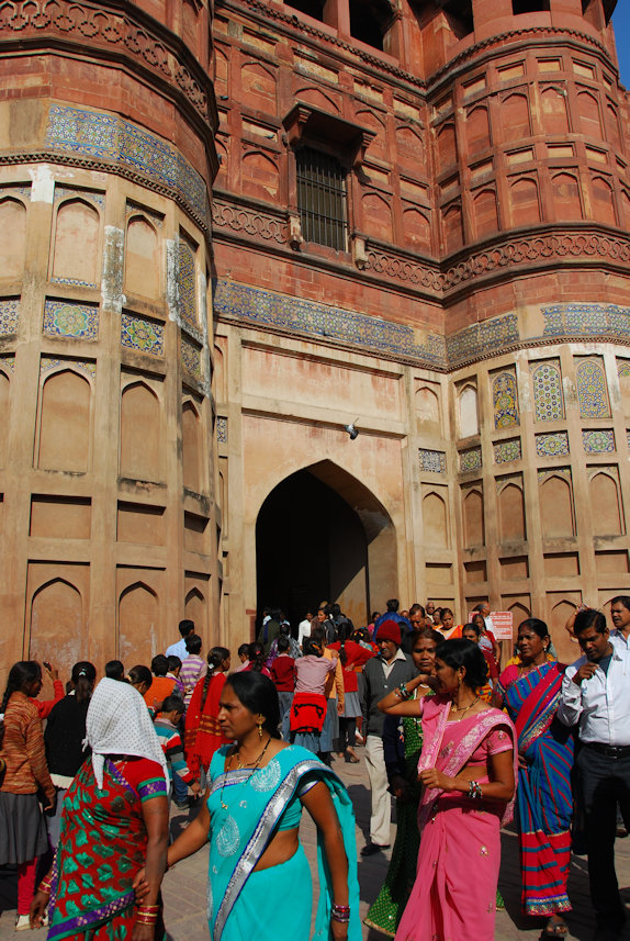 Agra 26.11.2014: Amar Singh Gate, main entrance to Agra Fort.