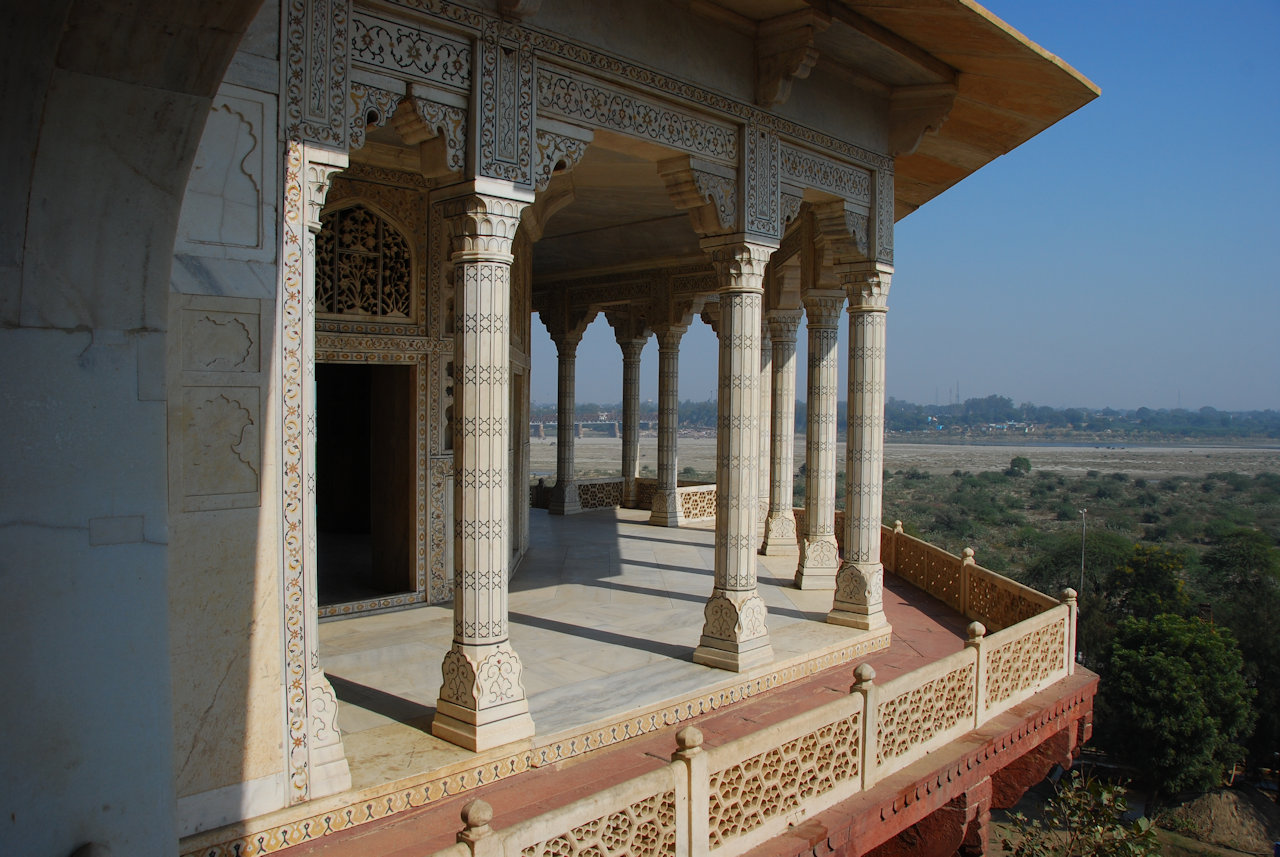 Agra 26.11.2014: Musamman Burj, Jasmin Tower. Here Shah Jahan is supposed to have died.