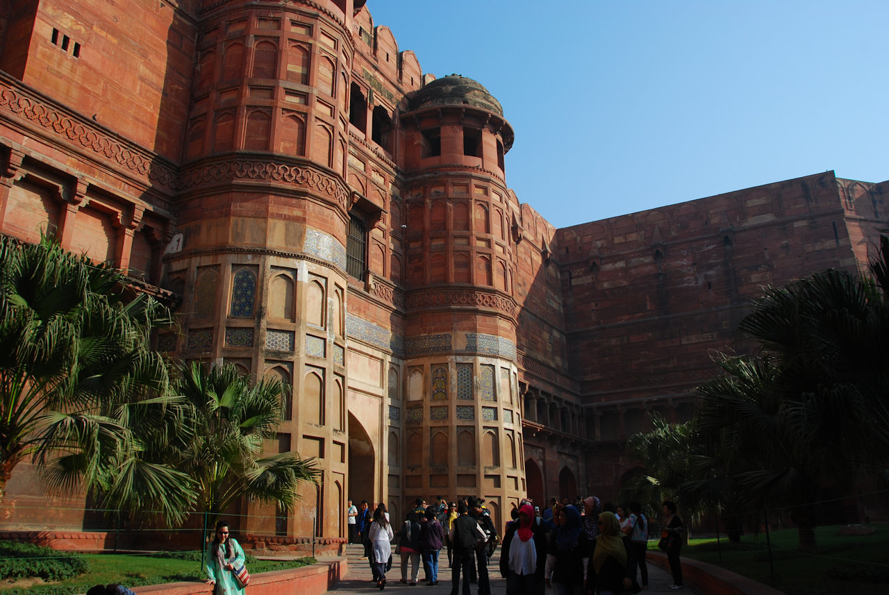 Agra 26.11.2014: Amar Singh Gate, today entrance to Agra Fort.