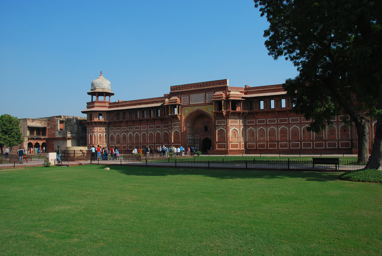 Agra 26.11.2014: Jahangir's Palace, one of the oldest buildings from Akbar's time.