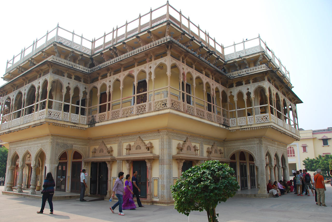 Jaipur 10.11.2014: City Palace, Mubarak Mahal - built in the 19th century by Maharaja Madho Singh II as a reception centre.