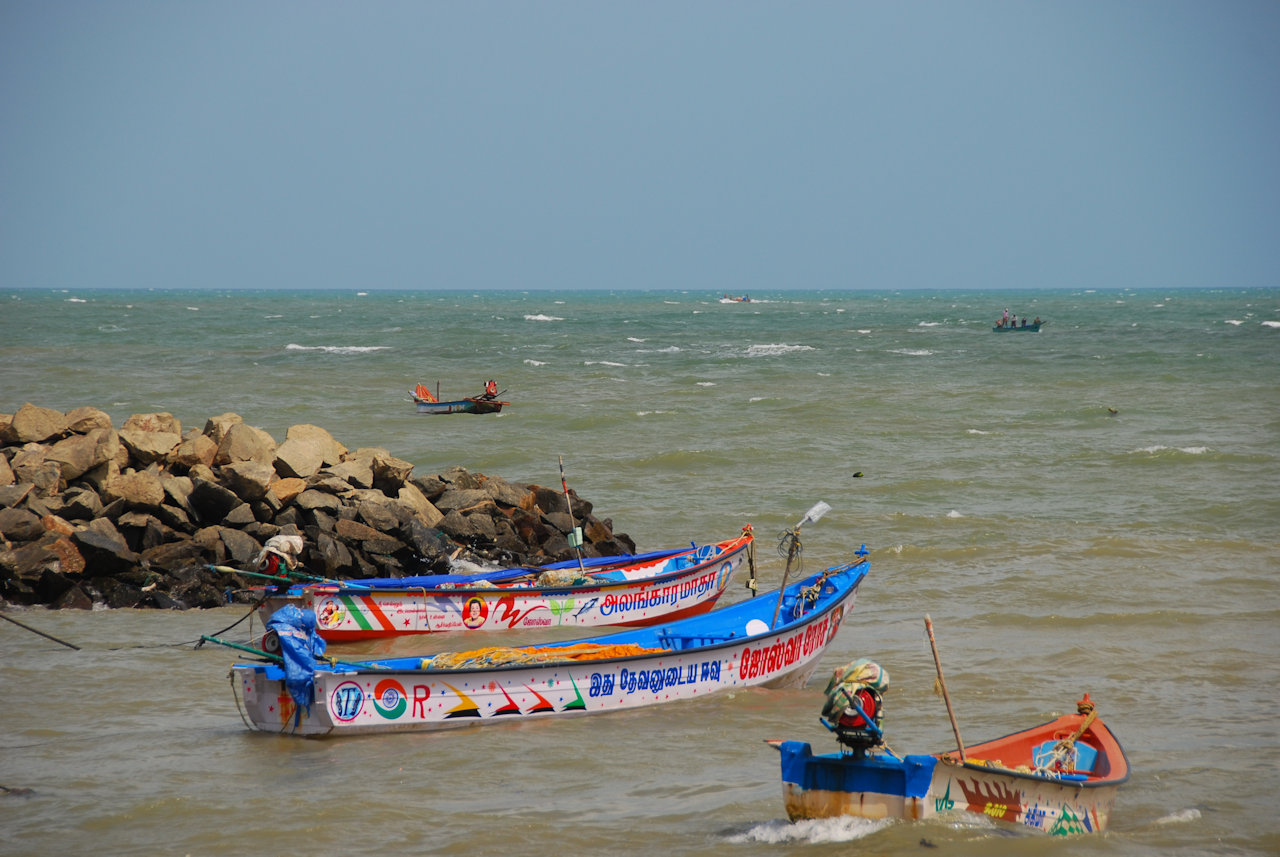 Kanyakumari 10.01.2012: Fishing Boats