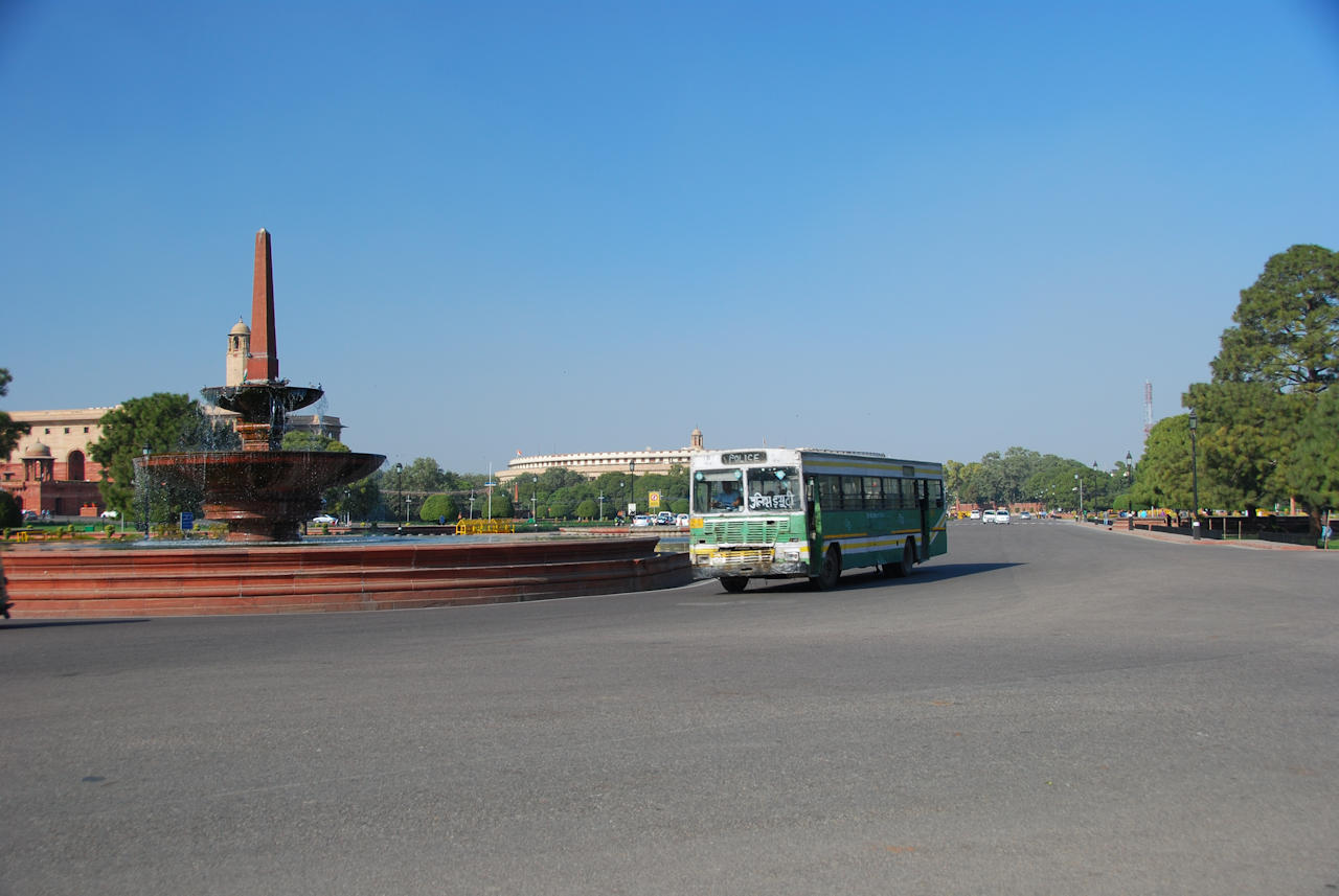 Delhi 30.11.2014: Secretariat Buildings (construction 1911-1921) and Sansad Bhavan (construction 1921-1927). Delhi became capital in 1931.