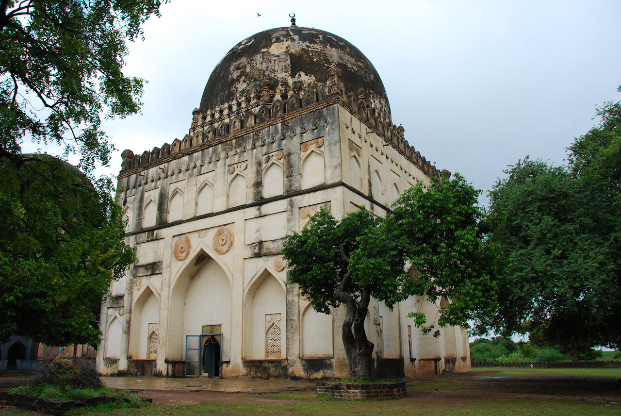 Bidar, Karnataka 08.11.2010: Tomb of Ahmad Sha Bahman at Ashtur 3km outside Bidar.