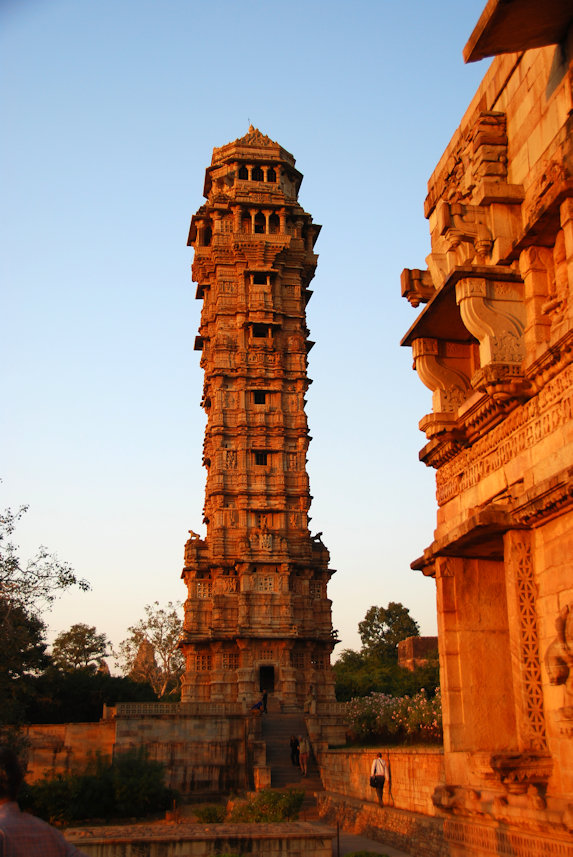 Chittorgarh 21.11.2014: Tower of Victory, to commemorate the victory over the sultan of Malwar.