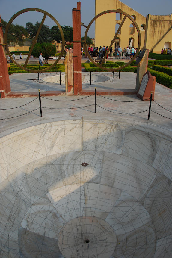 Jaipur 11.11.2014: Jantar Mantar, an instrument known as Kapali Yantra.