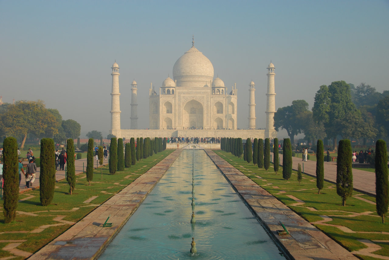 Agra 27.11.2014: Taj Mahal, 'A teardrop on the cheek of eternity'.