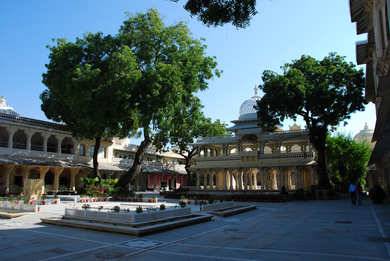 Udaipur 19.11.2014: Laxmi Chowk, courtyard of the Zenana.