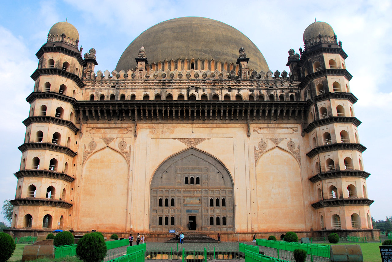 Bijapur, Karnataka 12.11.2010: Golgumbaz - tomb of Mohammed Adil Shah & family, build 1659.