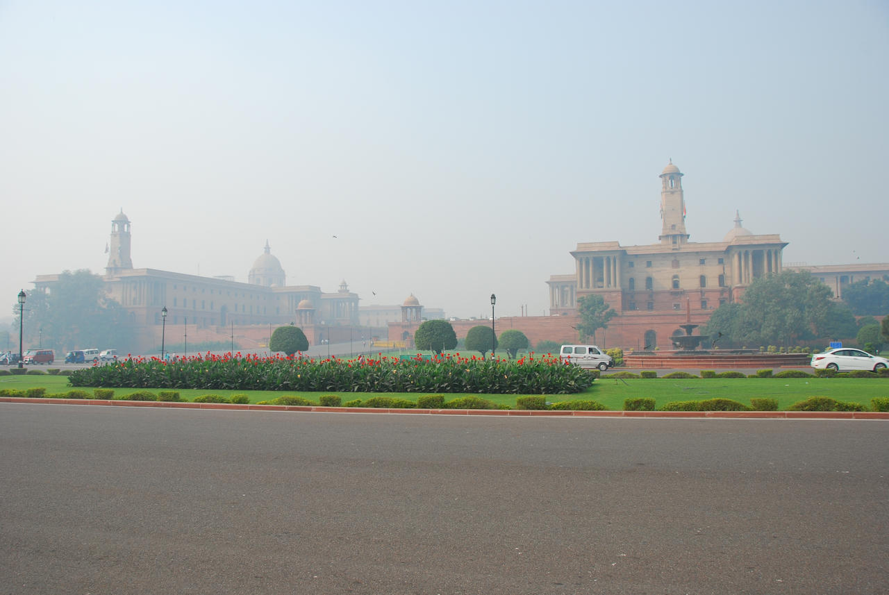 Delhi 07.11.2014: Secretariat buildings on Raisina Hill.