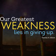 NEVER give up!