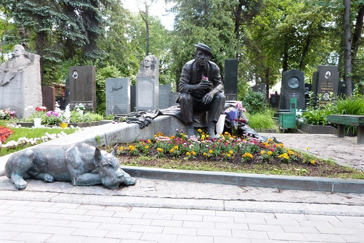 Sépulture de Youri Nikuline au cimetière de Novodievitchi