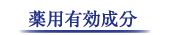 薬用有効成分