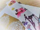 月のうさぎ　びんがた栞　札幌のびんがた工房きものオーダーふじのびんがた工房