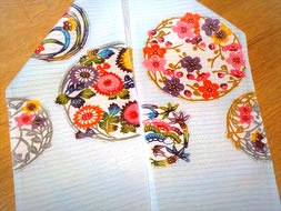 個展柄のびんがた半襟　札幌のびんがた工房きものオーダーふじのびんがた工房