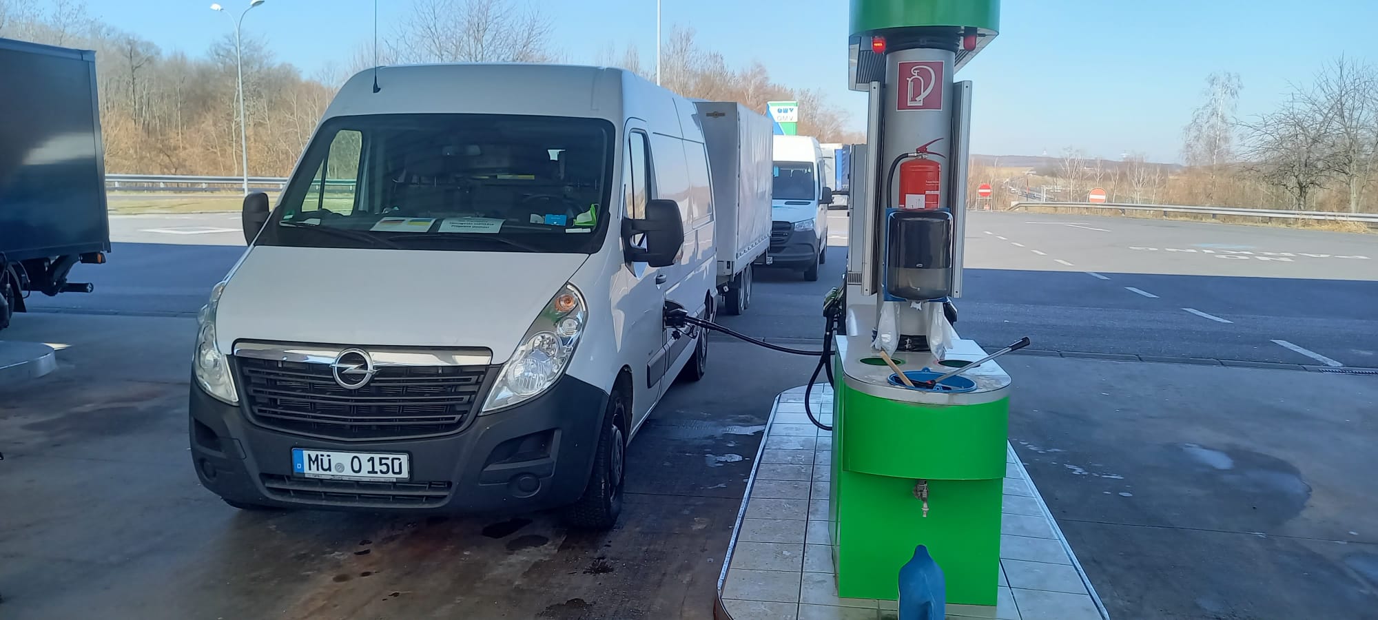 Tankstopp in Österreich,