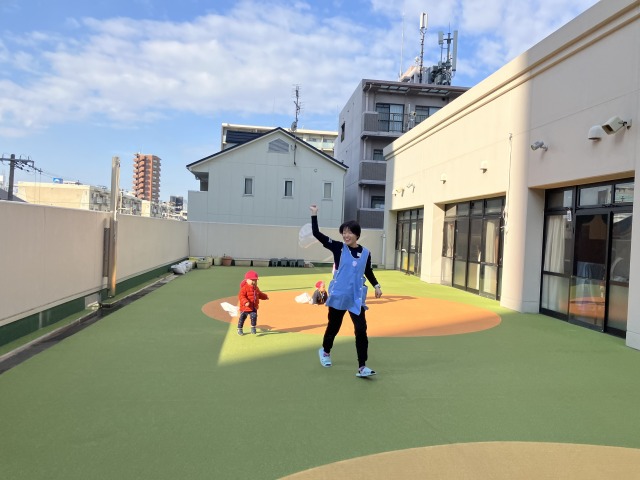 先生と一緒に「よーいどん！」