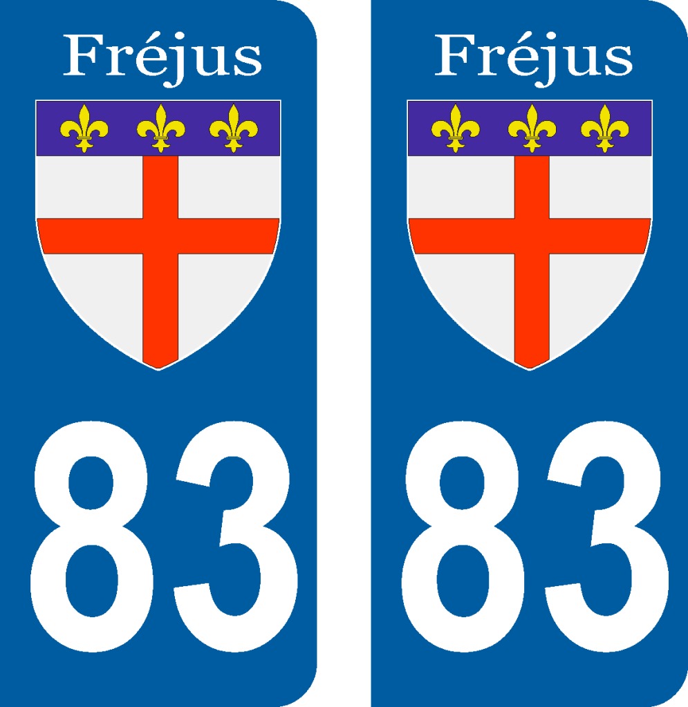 Frejus Stickers Pour Plaques Immatriculation Adhesifs Logos Regions