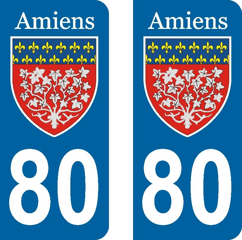 Lot De 2 Stickers De La Ville D Amiens Stickers Pour
