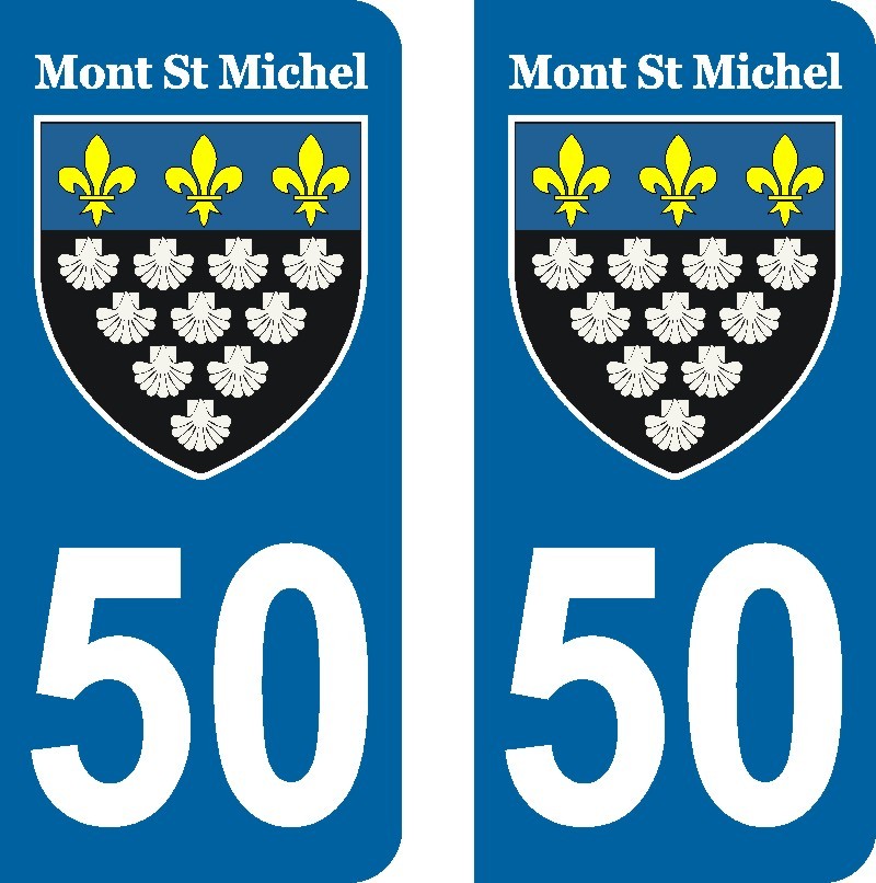 Mont St Michel Stickers Pour Plaques Immatriculation