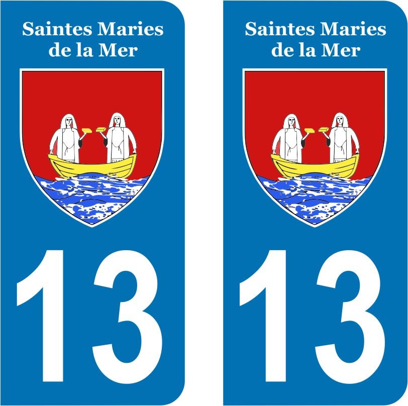 Lot De 2 Stickers De Saintes Maries De La Mer Stickers