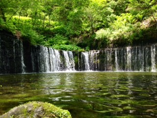 軽井沢の白糸の滝の美しさ・・