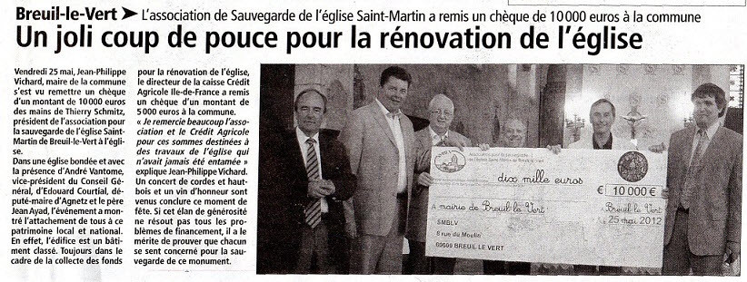 Association pour la Sauvegarde de l'église Saint Martin de Breuil le Vert
