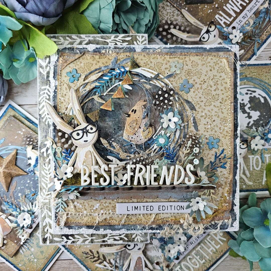 FRIENDSHIP CARD BOX "LIMITED EDITION" - MADE WITH THE VAULT 1 COLLECTION 2024 BY TIM HOLTZ & SIZZIX