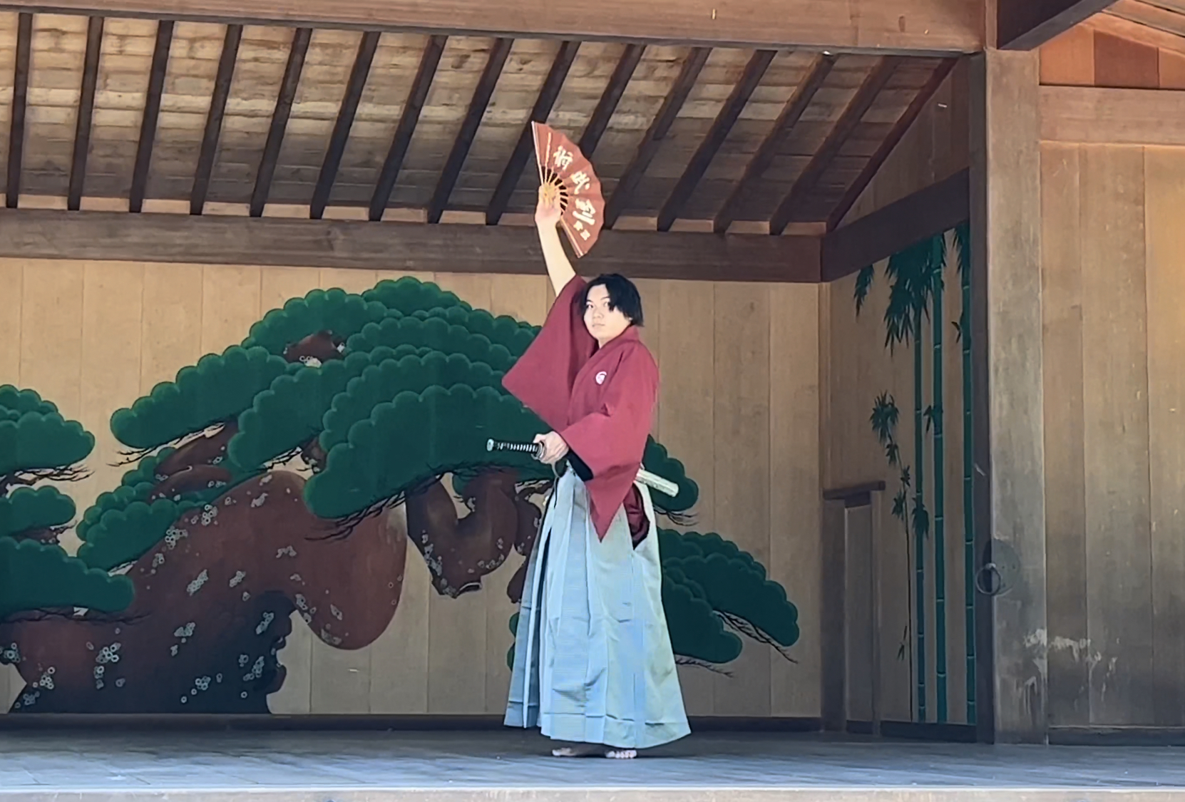 武田神社古武道武技奉納　師範代　土屋正勇