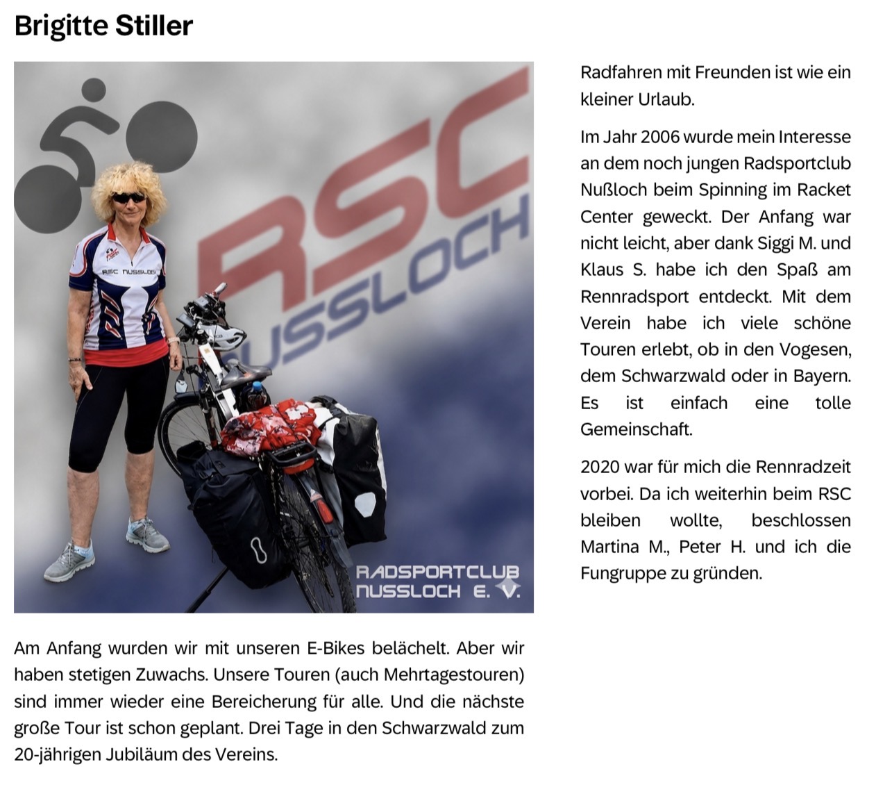 Mitglied des Monats Mai - Brigitte Stiller