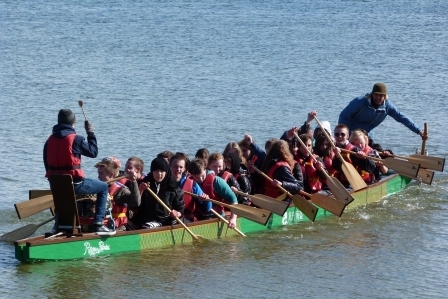 Teamtraining im Drachenboot auf Rügen