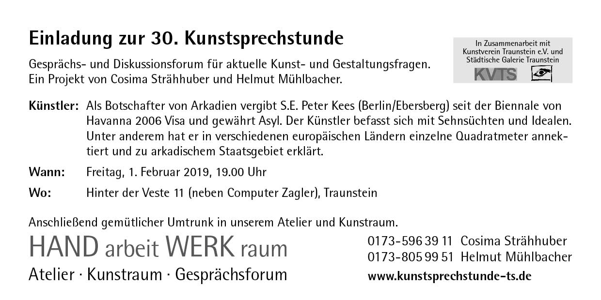 Empfehlung des Kunstvereins: Kunstsprechstunde