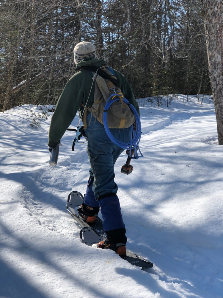New snowshoes are great.