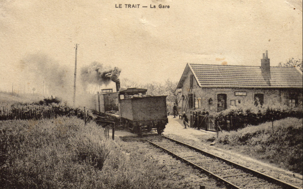 la gare du trait mise en service le 31 juillet 1882 fermera aux voyageurs, en 1949