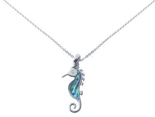 ME1040 COLLIER HIPPOCAMPE IMITATION COQUILLAGE