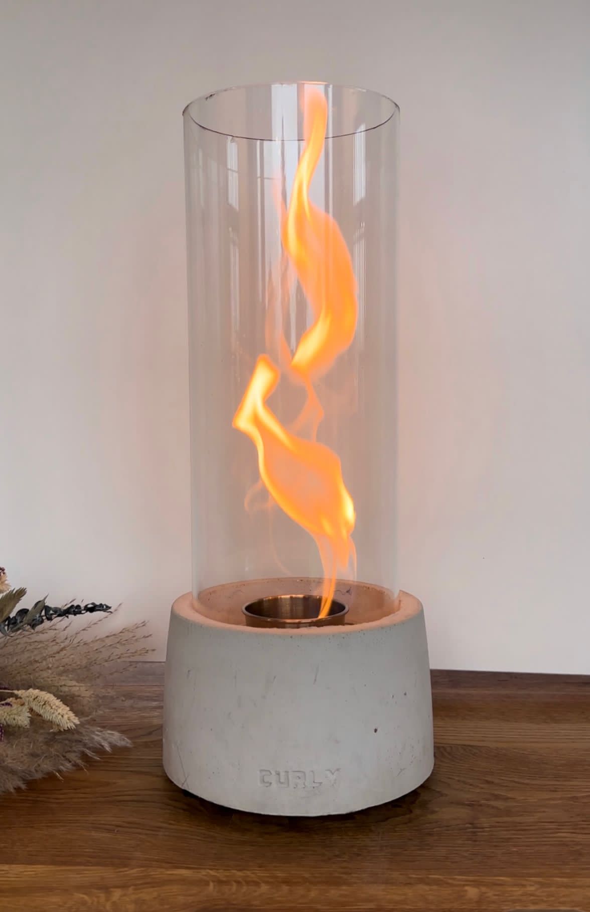Tischkamin Twirl beige