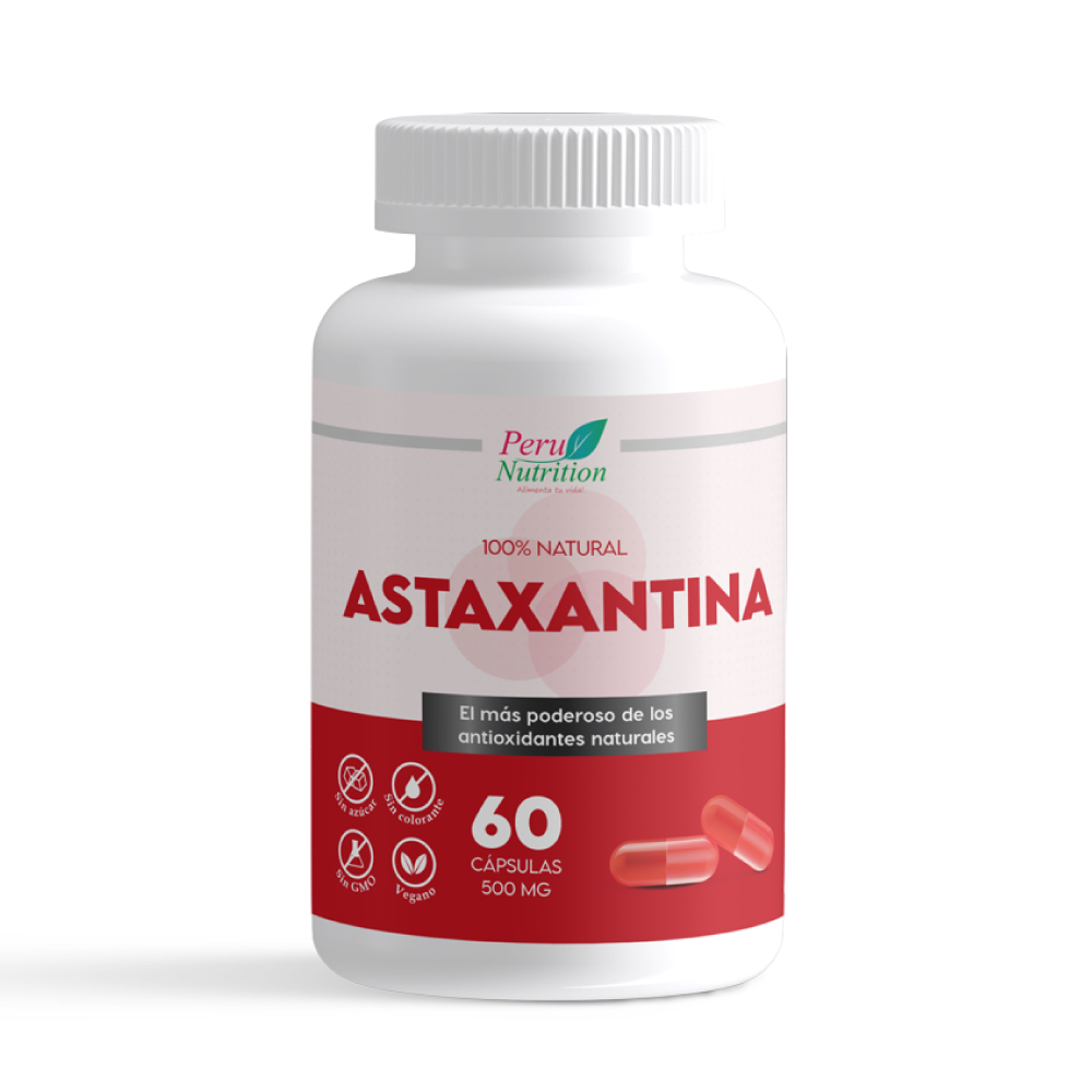 ASTAXANTINA (HAEMATOCOCCUS PLUVIALIS) 500 MG FRASCO X 60 CÁPSULAS