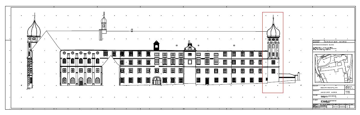 ... und auf dem Plan des Architekten