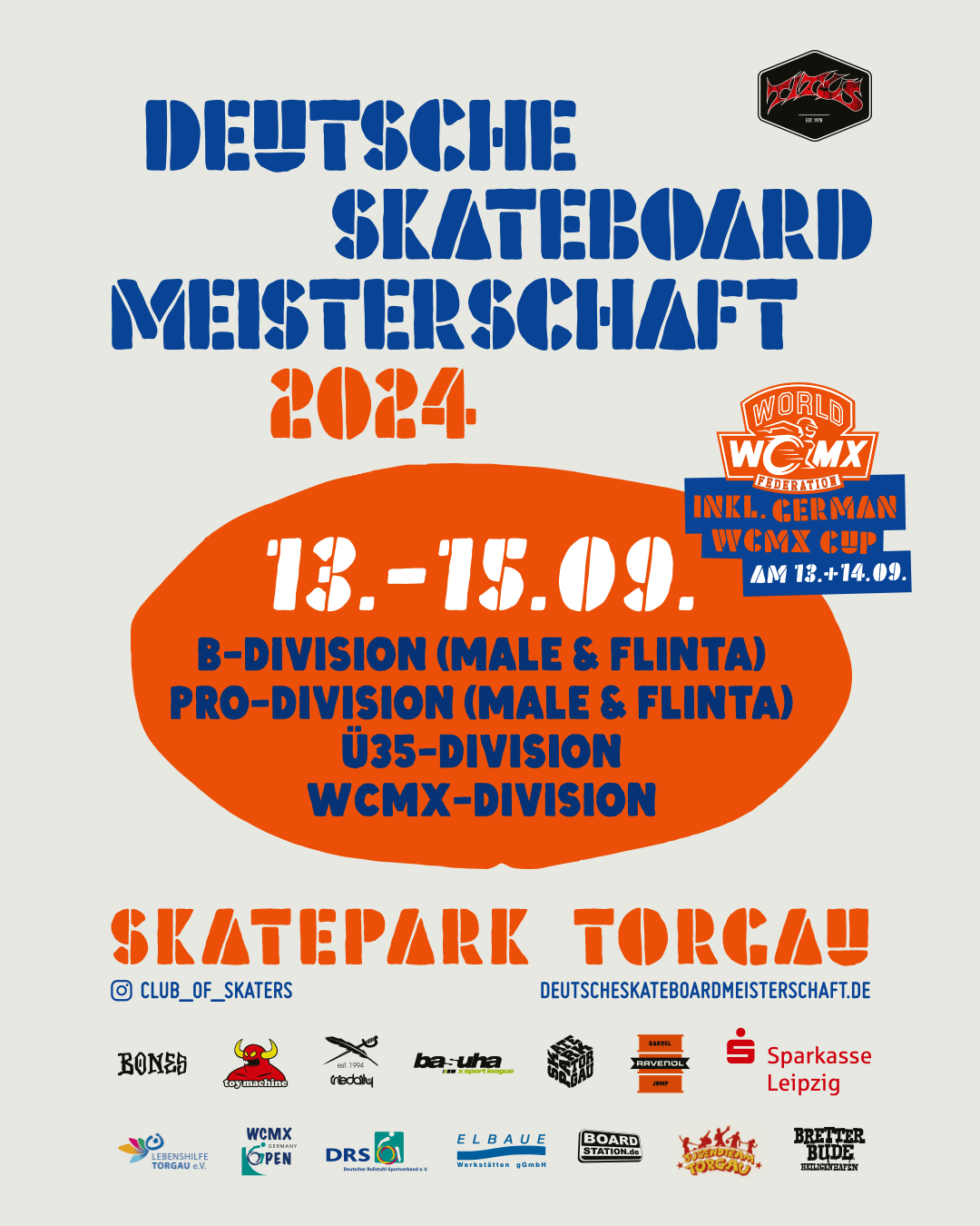 COS Cup 2024 – Save the Date für die 27. Deutsche Skateboard-Meisterschaft in Torgau