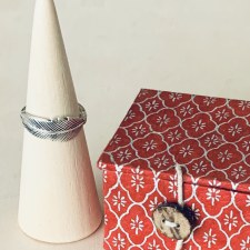 Ring zilver veer, maat 19, 24,50