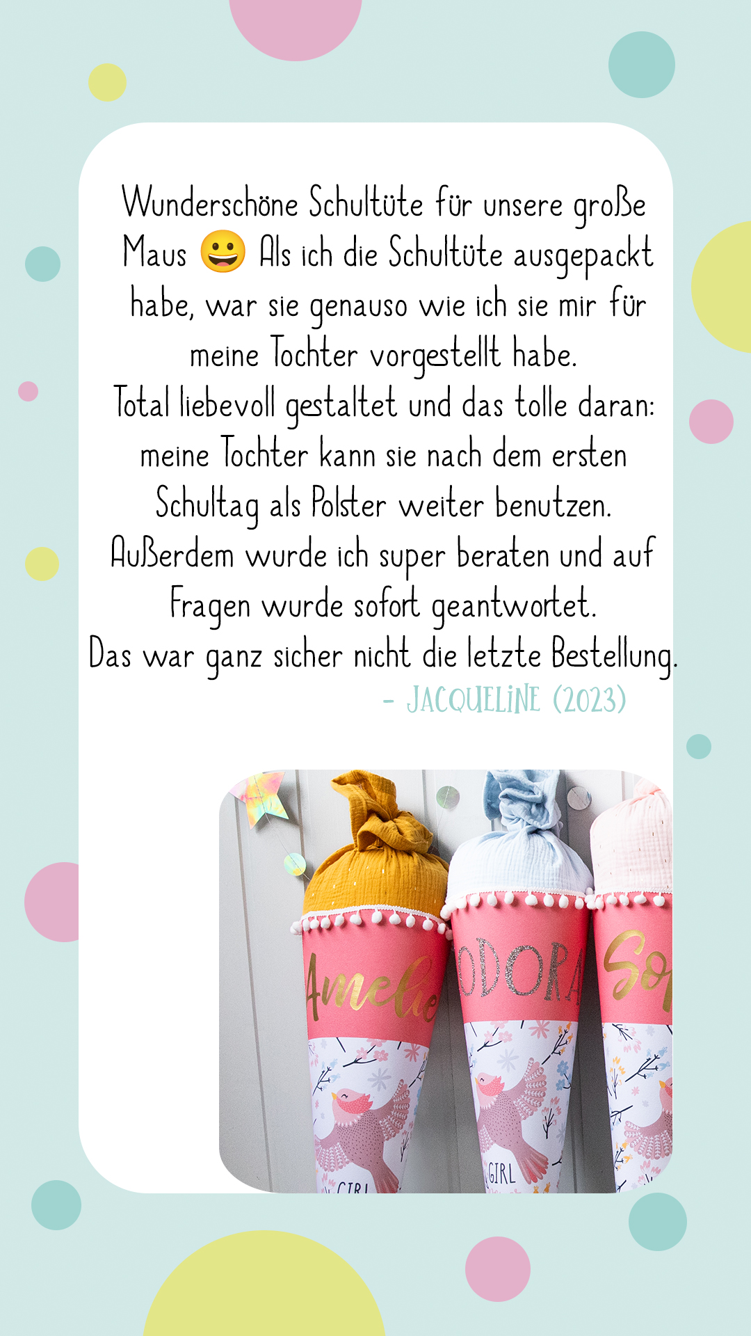 Review Schultüte aus Stoff