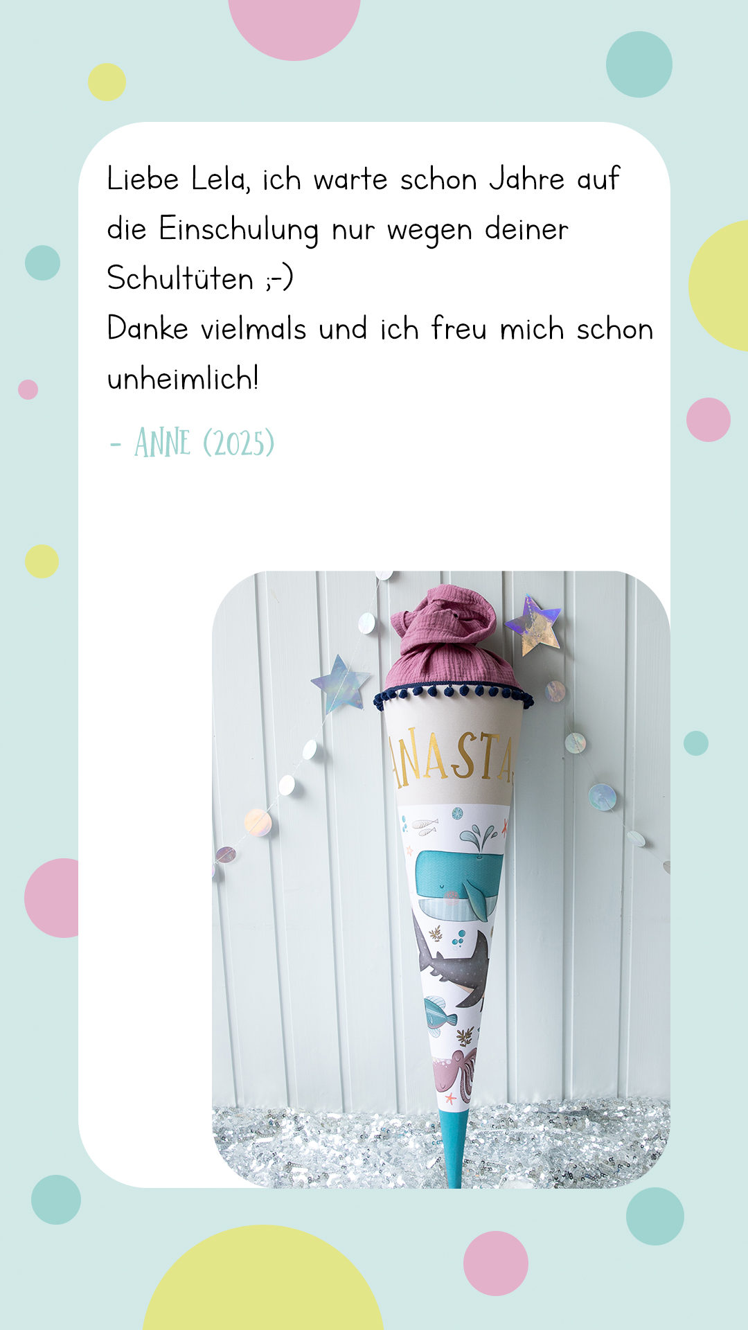 Stoffschultüte Kundenreview