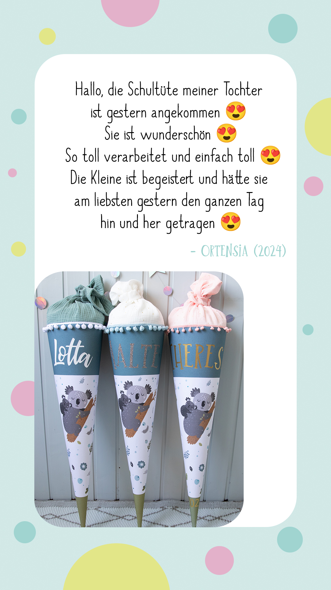 Stoffschultüte Kundenreview