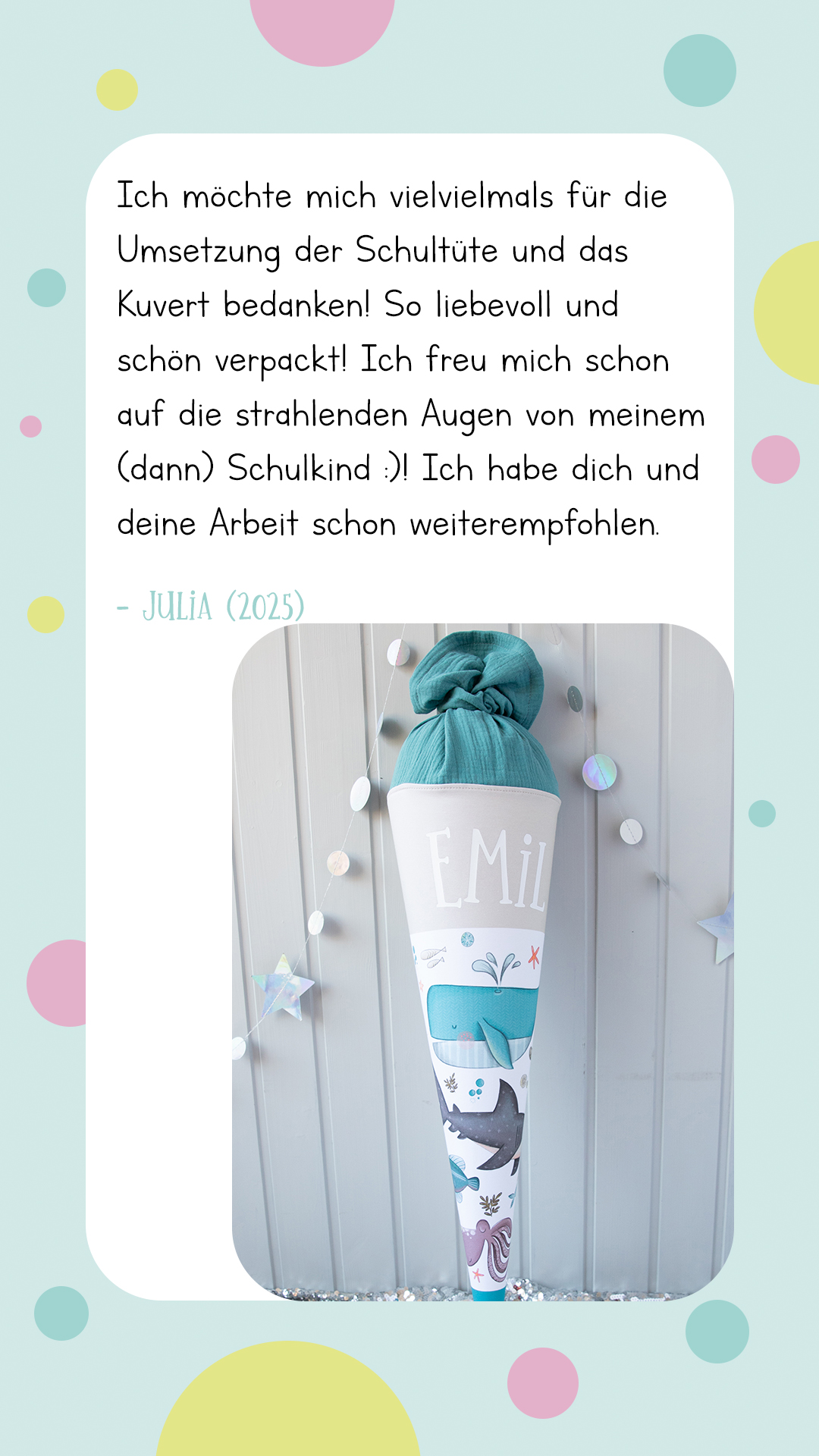 Review Schultüte aus Stoff