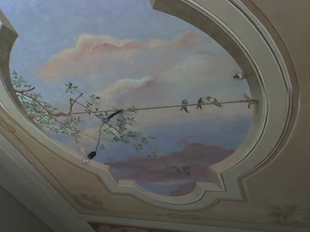 Il soffitto dopo il restauro
