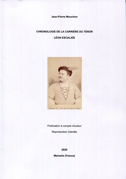 Pagine 108, cronologia delle recite e indice dei nomi, per informazioni, email: mouchon.jean-pierre@orange.fr