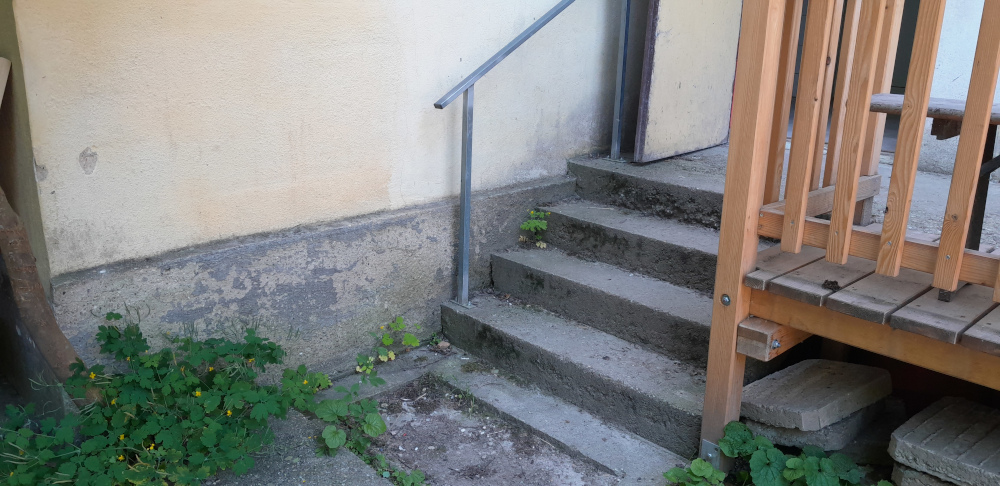 Hier entsteht die Rollstuhlrampe